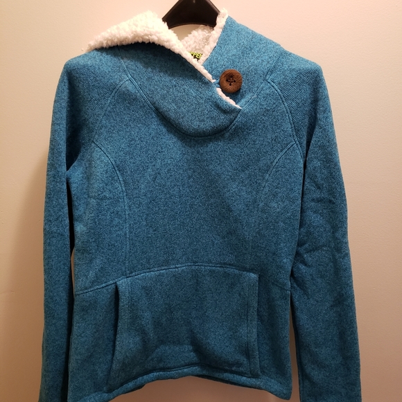 heathered sherpa hoodie